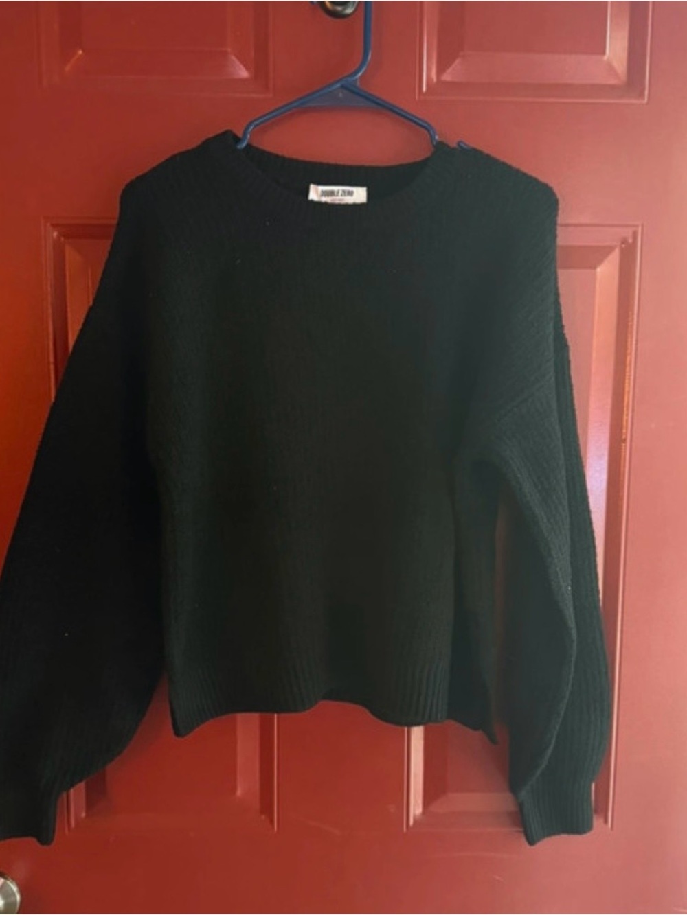 Double Zero Black Crewneck Knit Sweater